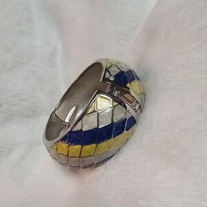 Blue and Yellow Mosaic Bracelet